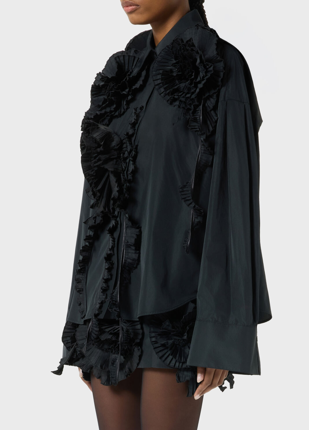 Taffeta shirt with 3D roses  Blumarine - large image number 2