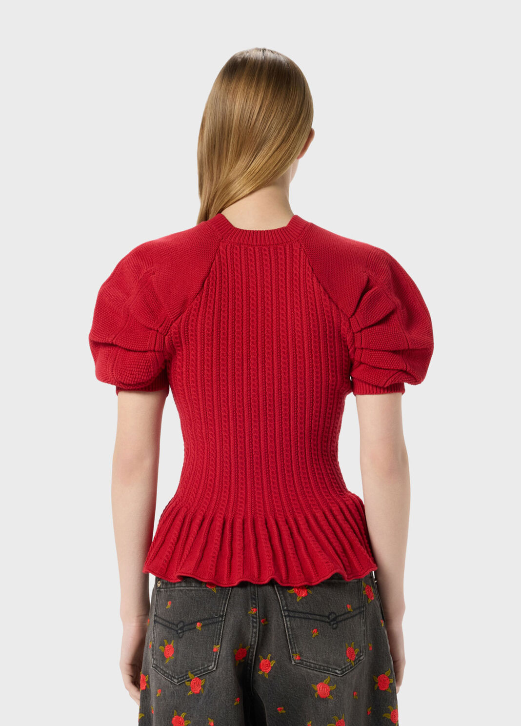 Rib-knit jumper with flounce  Blumarine - large image number 1