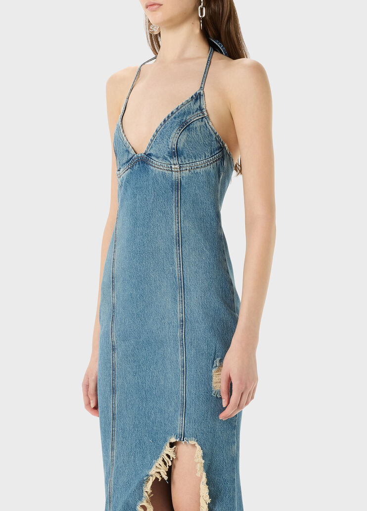 Abito lungo in denim con spacco  Blumarine - large image number 2