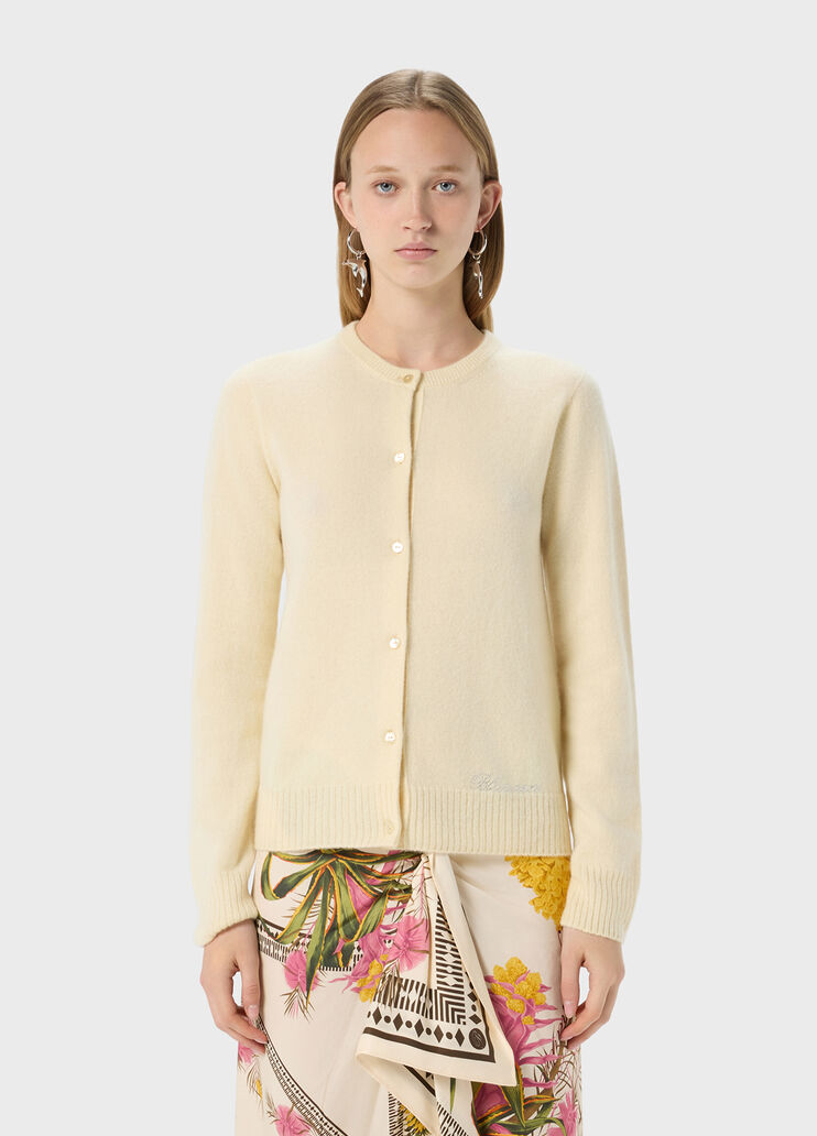 Cashmere cardigan with rhinestone embroidery  Blumarine - medium