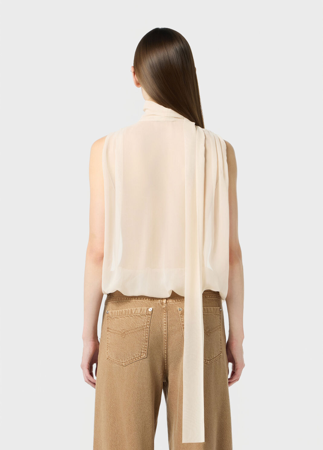 Georgette wrap top with pussy-bow  Blumarine - large image number 1