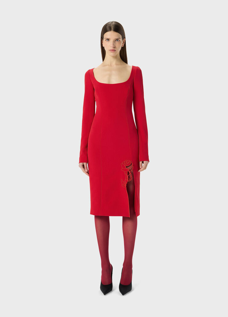 Cady dress with embroidered and slit  Blumarine - medium