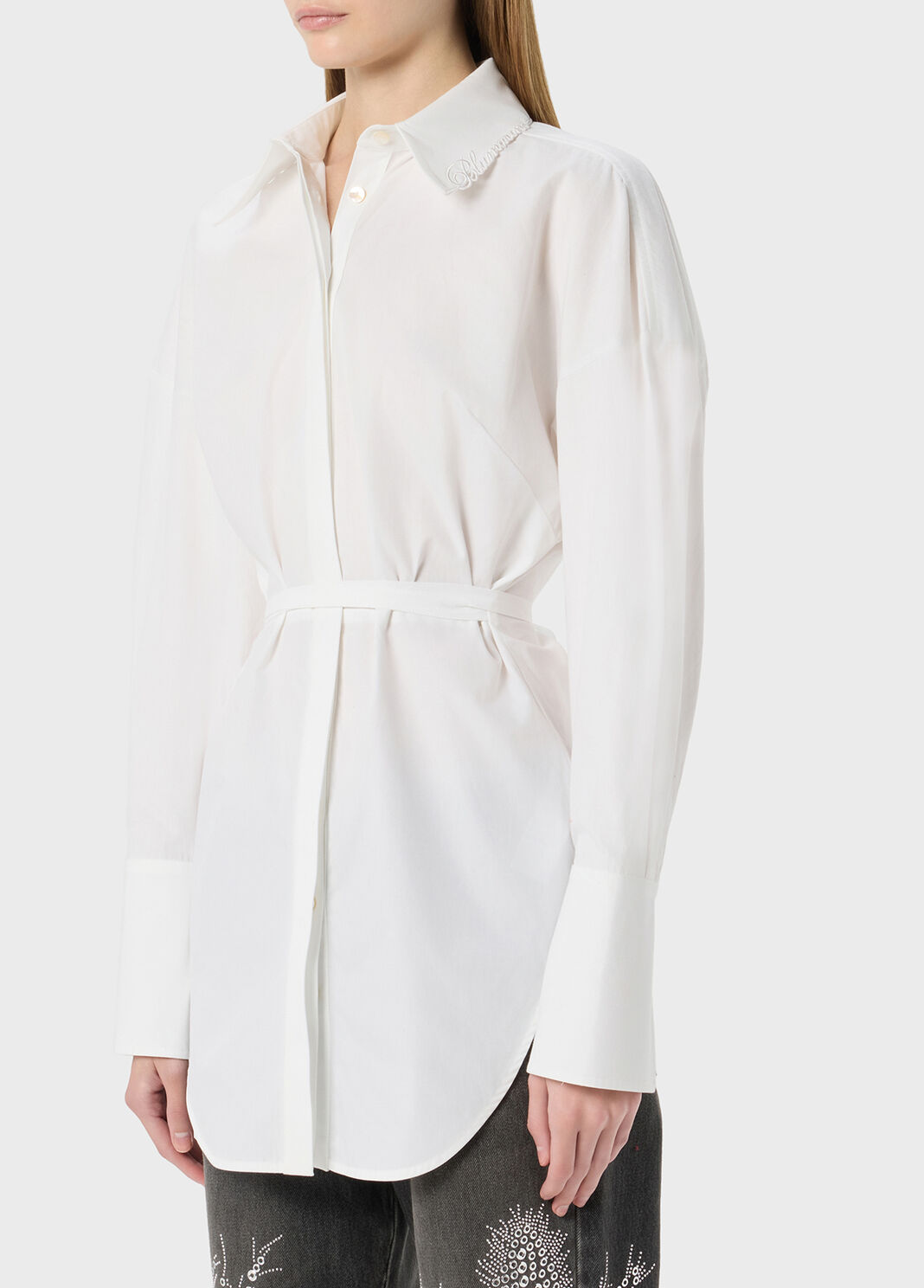 Popiline shirt with belt  Blumarine - large image number 2