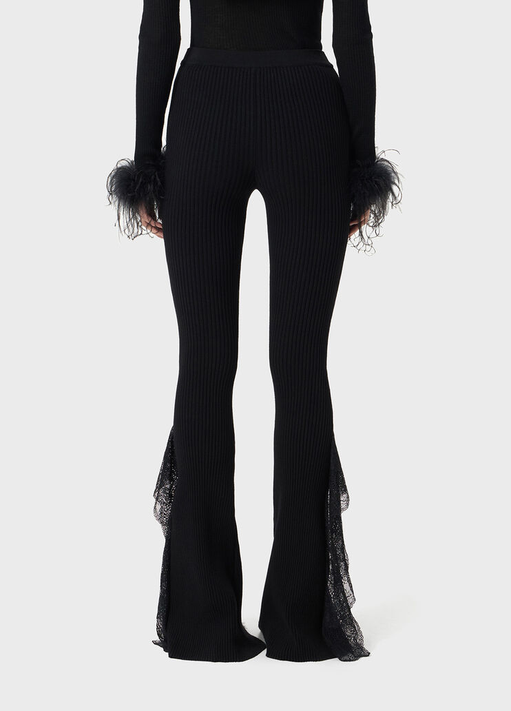 Knit pants with lace ruffles  Blumarine - large image number 1