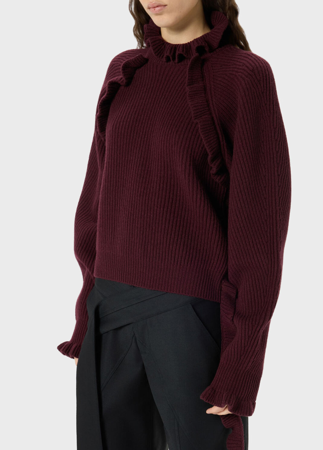 Wool cardigan with ruching and flounced detailing  Blumarine - large image number 2
