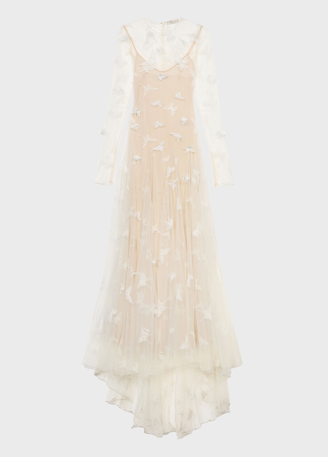 Langes T&uuml;llkleid mit Stickerei und Applikationen  Blumarine - large image number 4