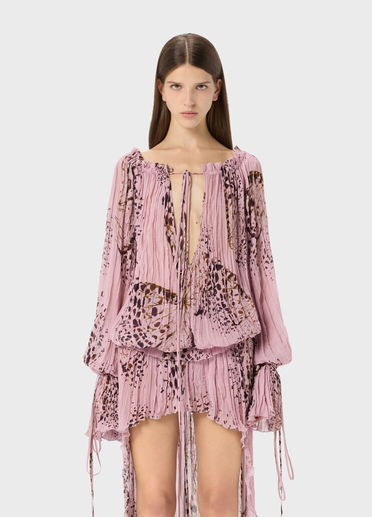 Printed pleated georgette blouse  Blumarine - medium