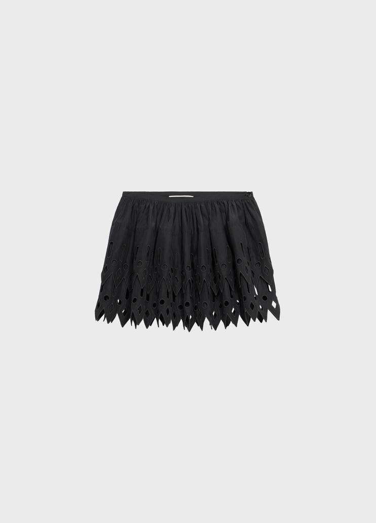 Short taffeta skirt with ruffle and embroidery  Blumarine - medium