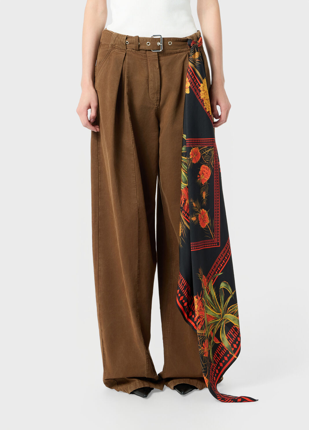 Viscose twill foulard with logo print  Blumarine - large image number 0