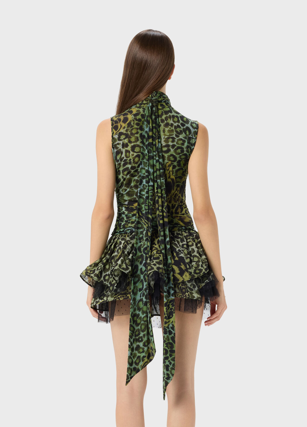 Printed Jersey Top with Scarf  Blumarine - large image number 1