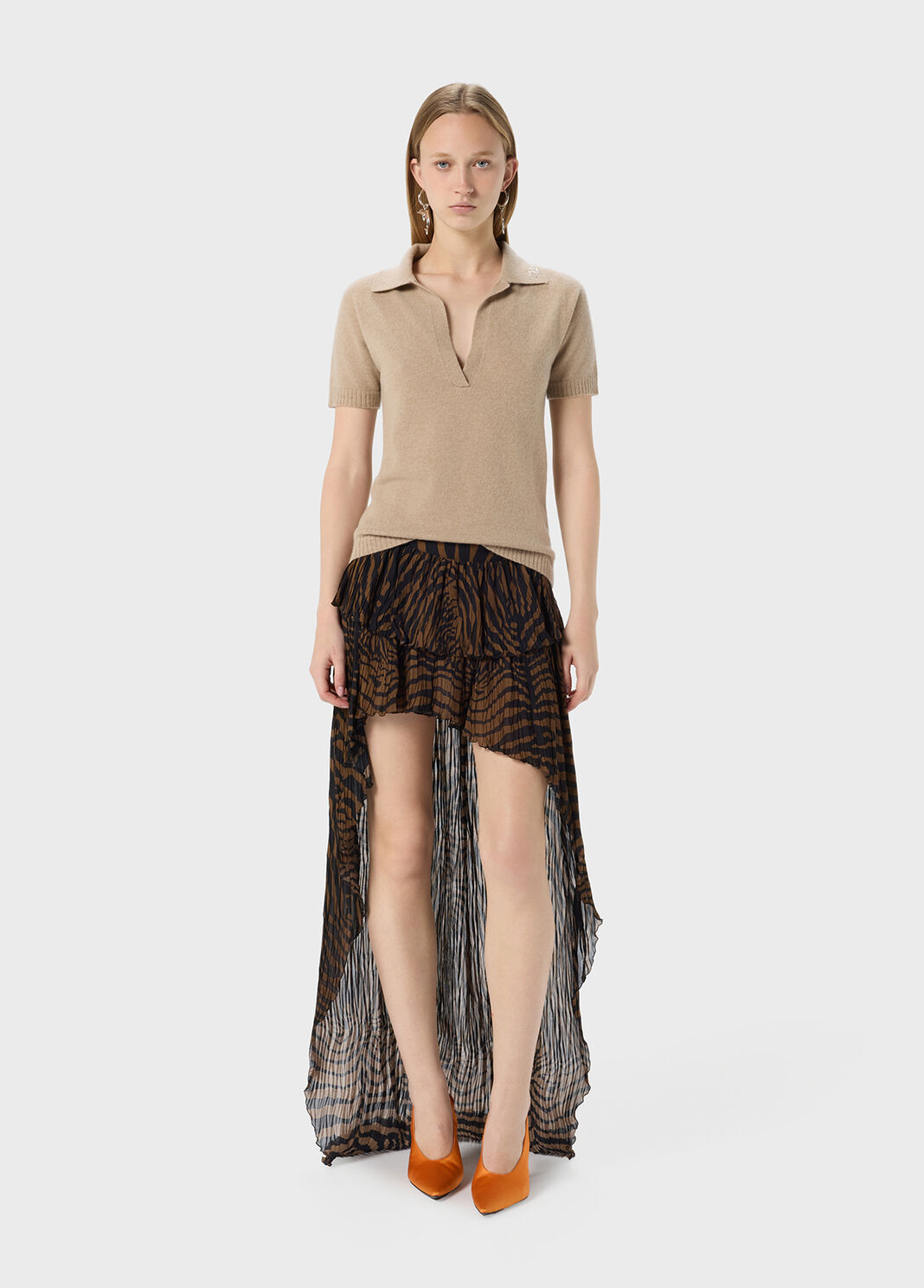 Cashmere polo-style jumper with rhinestone embroidery  Blumarine - large image number 3