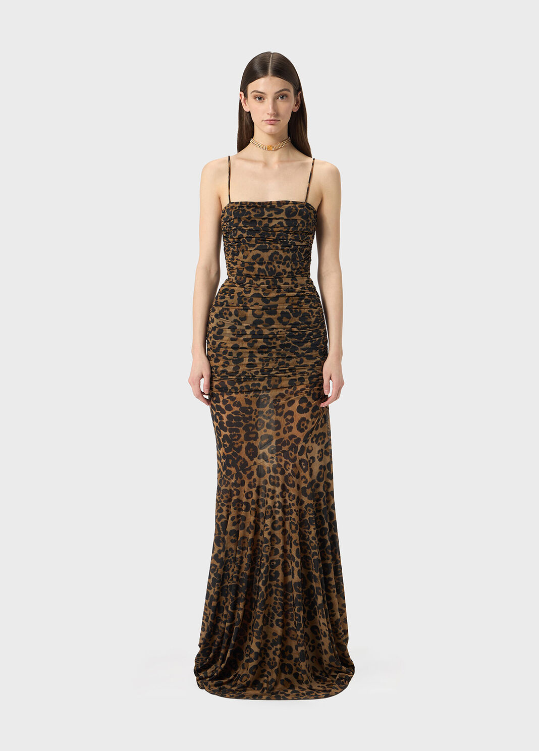 Long dress in animalier print jersey  Blumarine - large image number 0