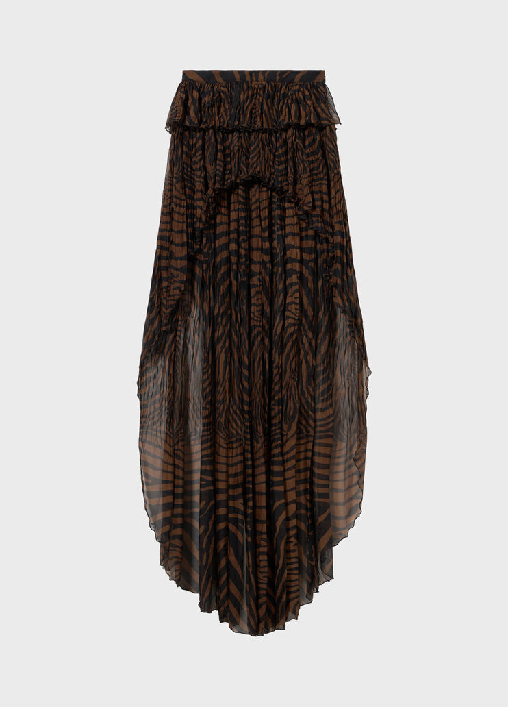 Asymmetrical printed chiffon skirt with ruffle  Blumarine - medium