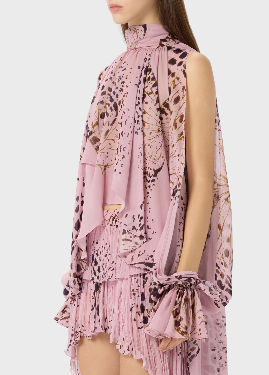 Asymmetric printed georgette blouse  Blumarine - large image number 2