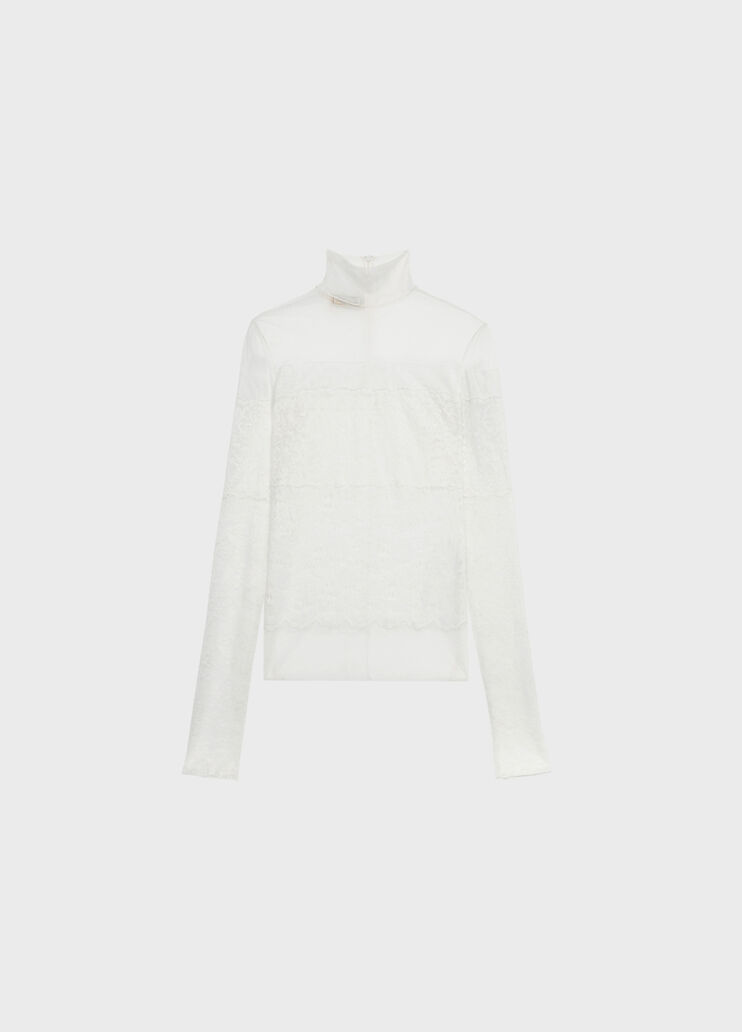 Blusa in tulle e pizzo smerlato  Blumarine - medium