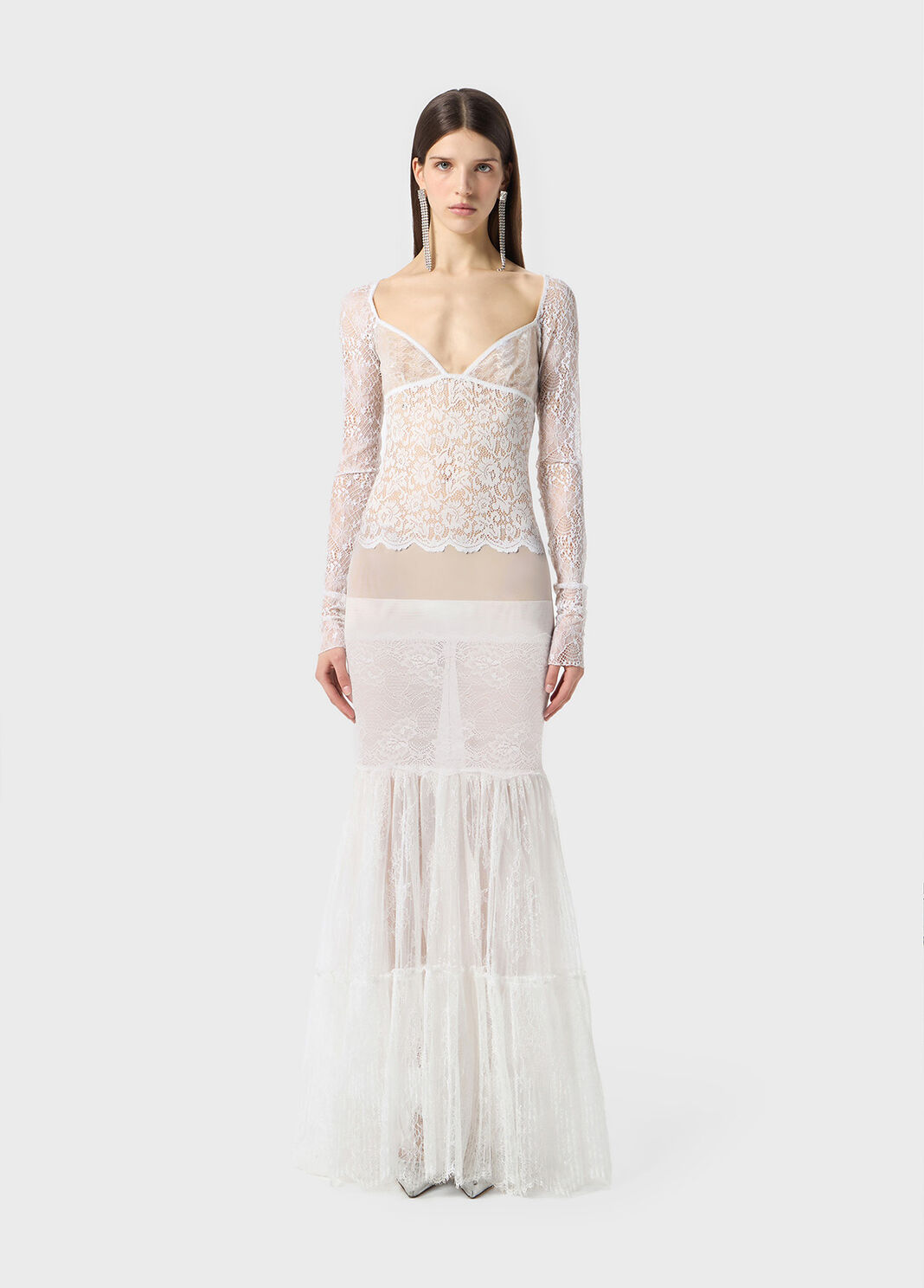 Robe longue en dentelle et tulle  Blumarine - large image number 0