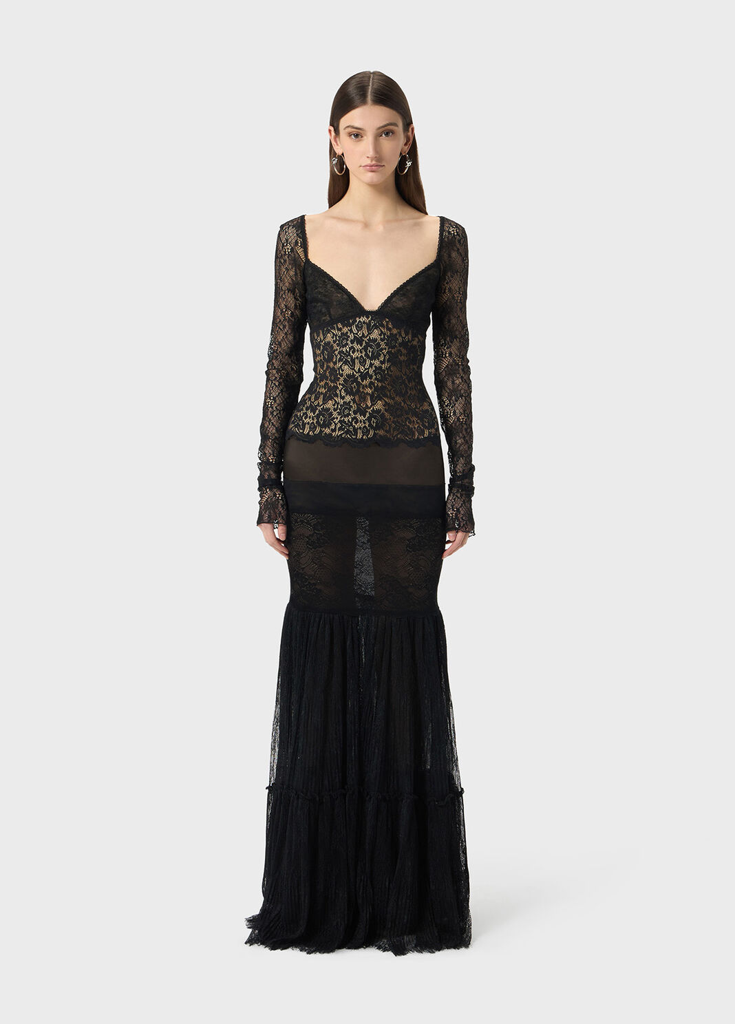 Robe longue en dentelle et tulle  Blumarine - large image number 0