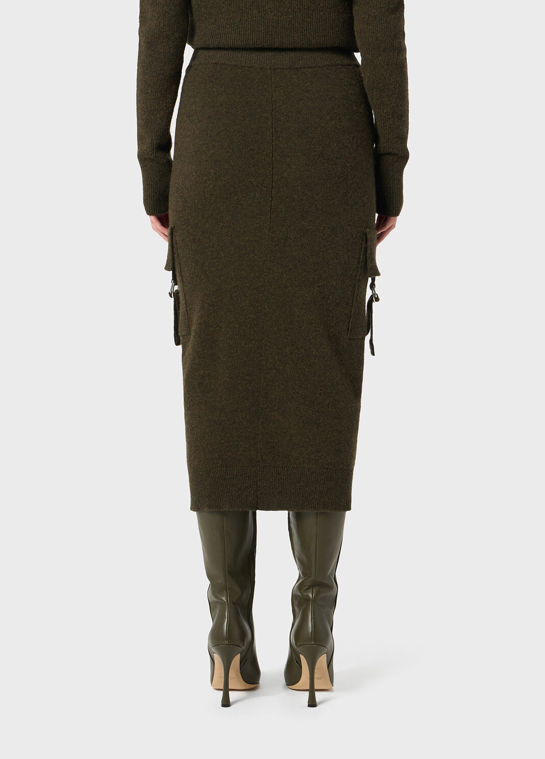 Jupe midi en maille avec poches cargo  Blumarine - large image number 1