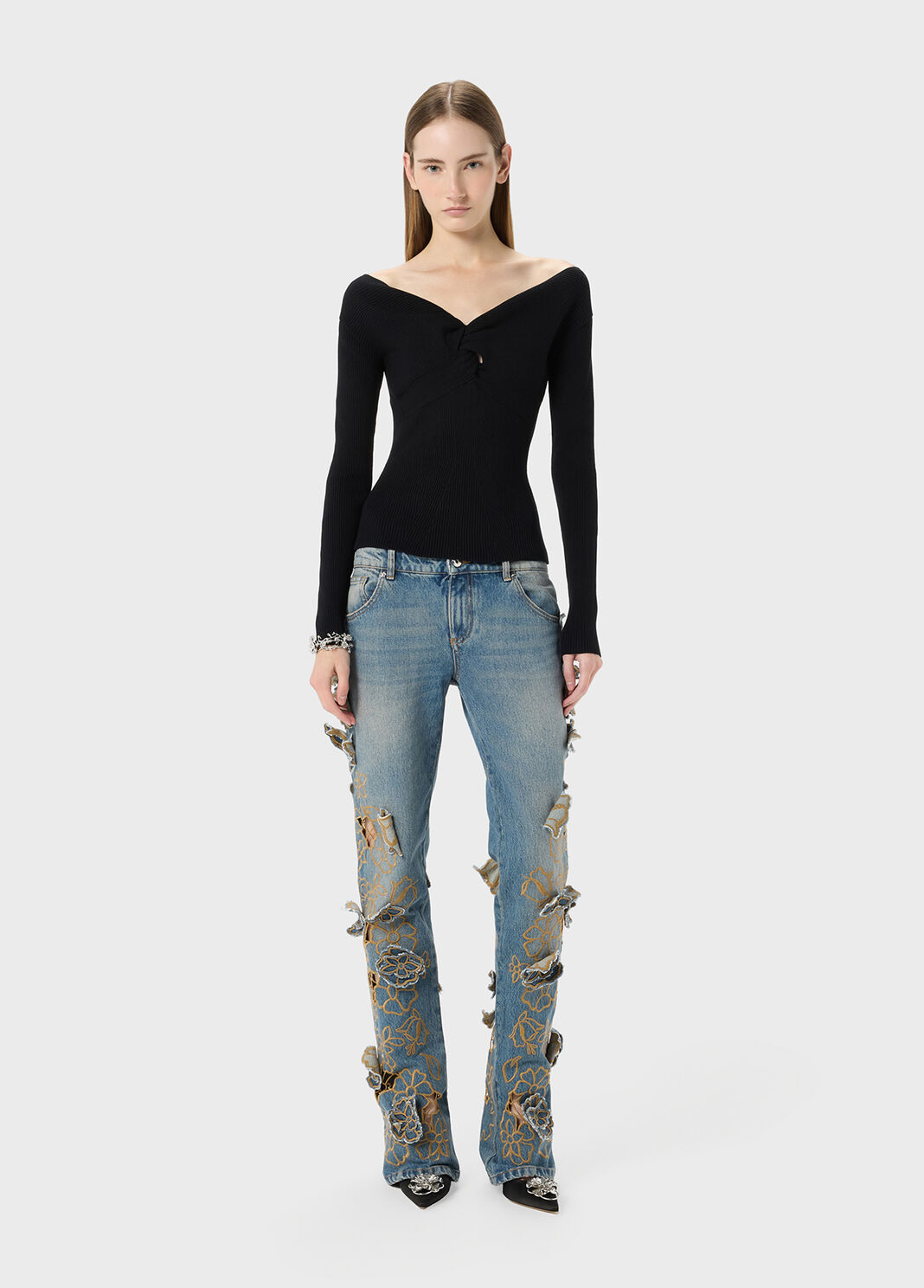 Rippstrick-oberteil mit knoten  Blumarine - large image number 3