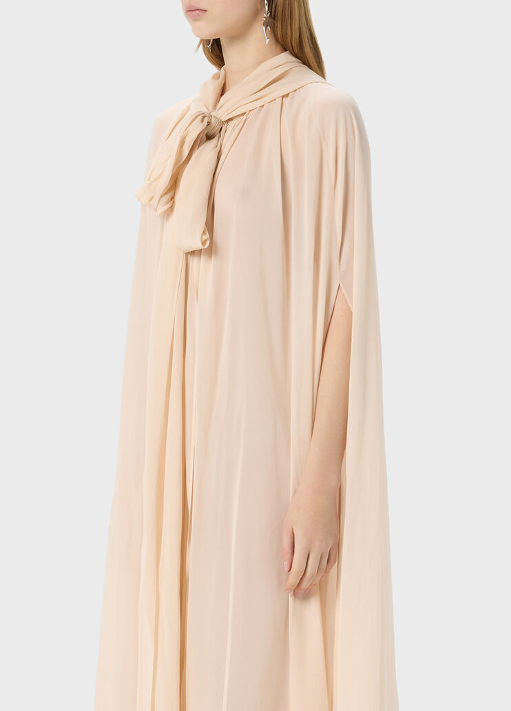 Georgette cape with hood and pleated ruffle  Blumarine - large image number 2