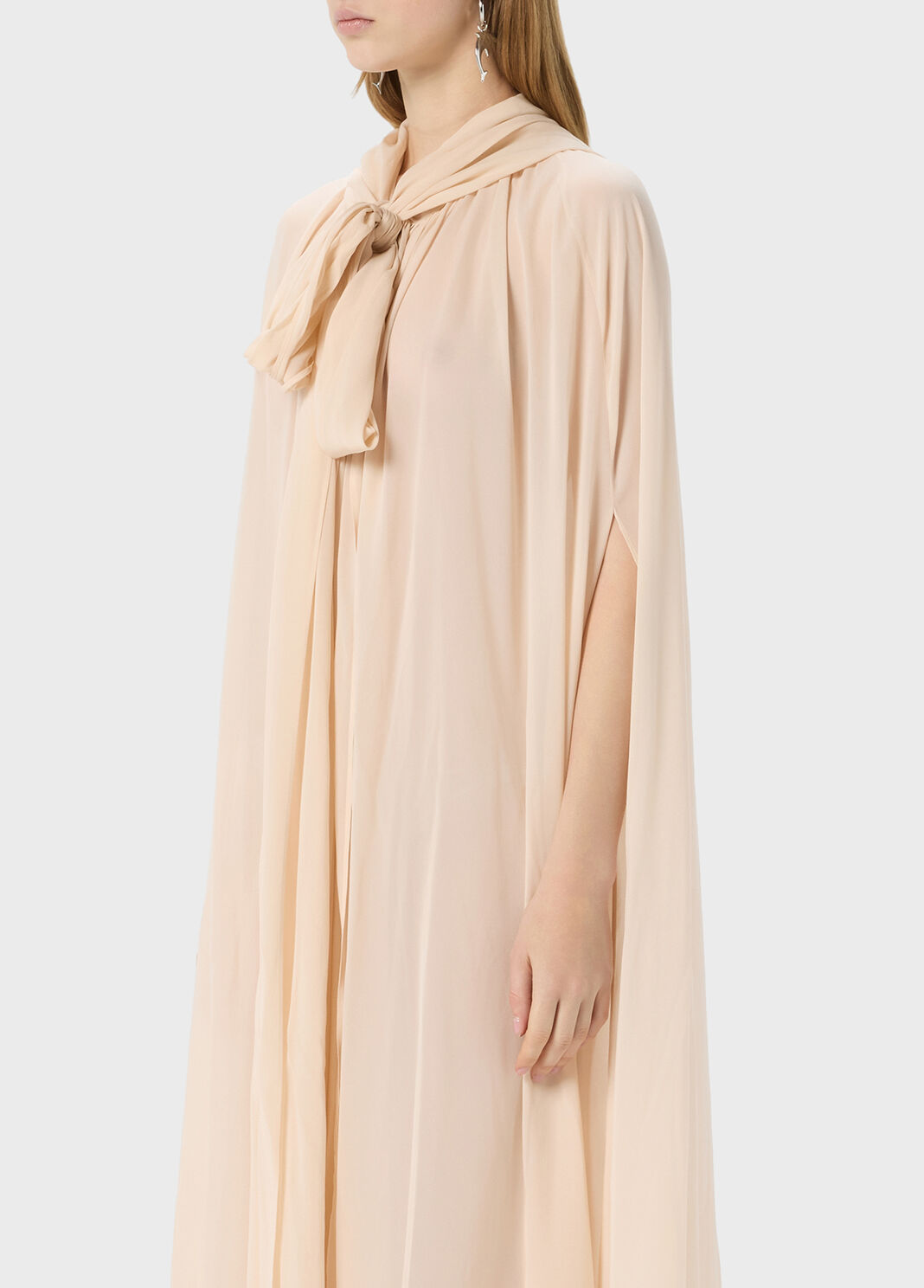 Georgette cape with hood and pleated ruffle  Blumarine - large image number 2