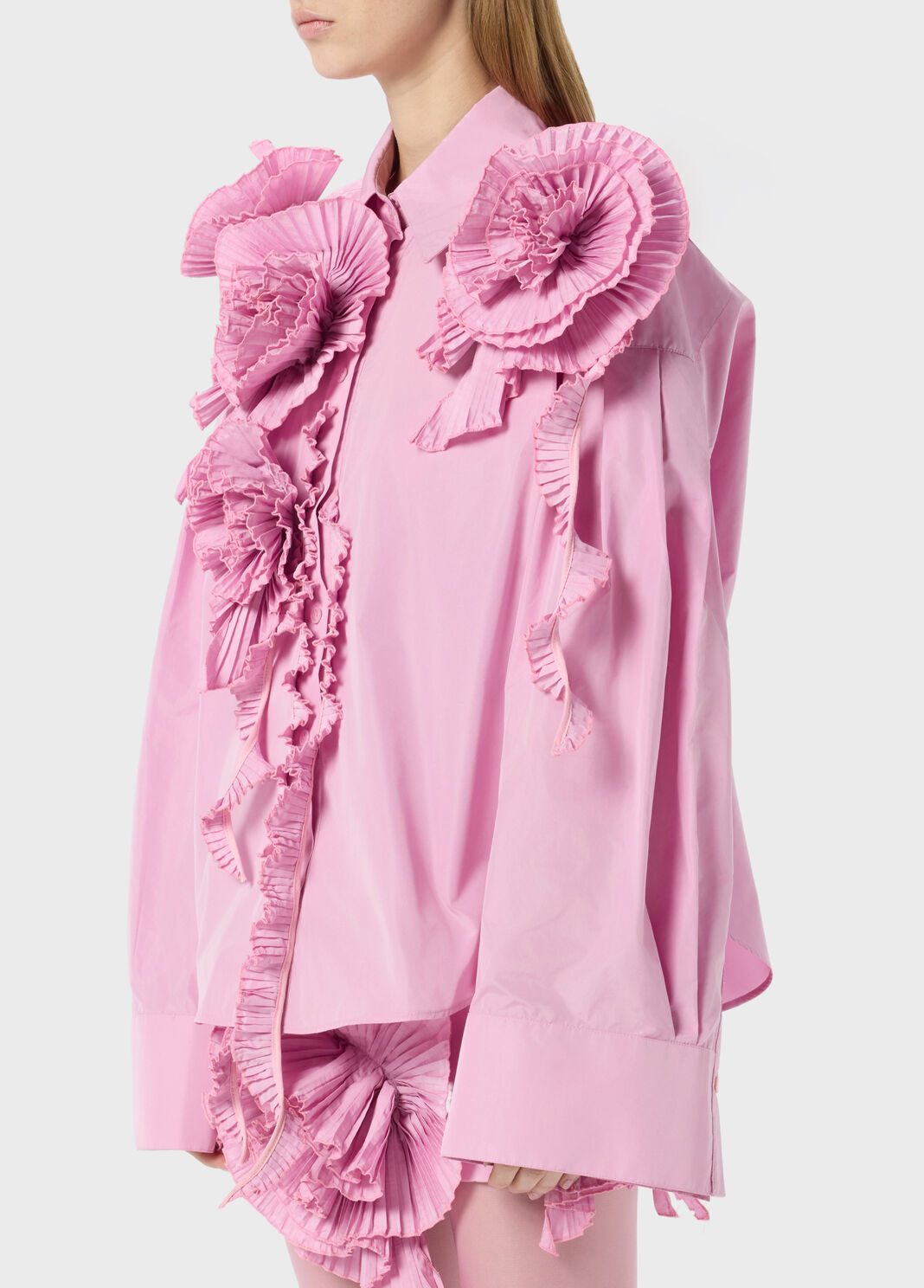Taffeta shirt with 3D roses  Blumarine - large image number 2