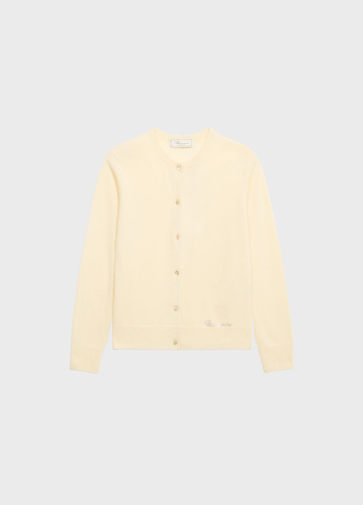 Cardigan en cachemire orn&eacute; de broderies de strass  Blumarine - medium
