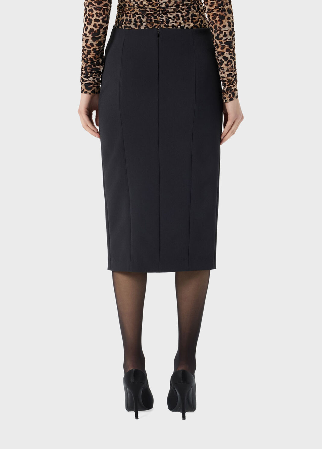 Gonna midi in cady con spacco ricamato  Blumarine - large image number 1
