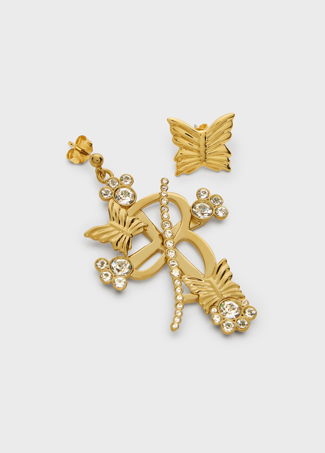 Ohrringe mit b-monogramm aus metall mit steinchen  Blumarine - large image number 3