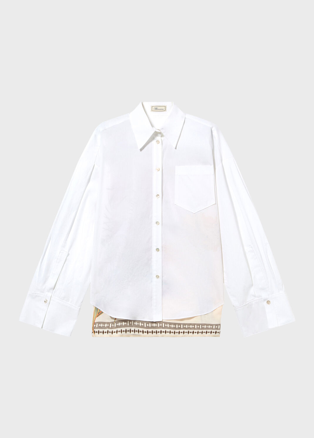 Oversized poplin shirt with print on the back  Blumarine - large image number 4