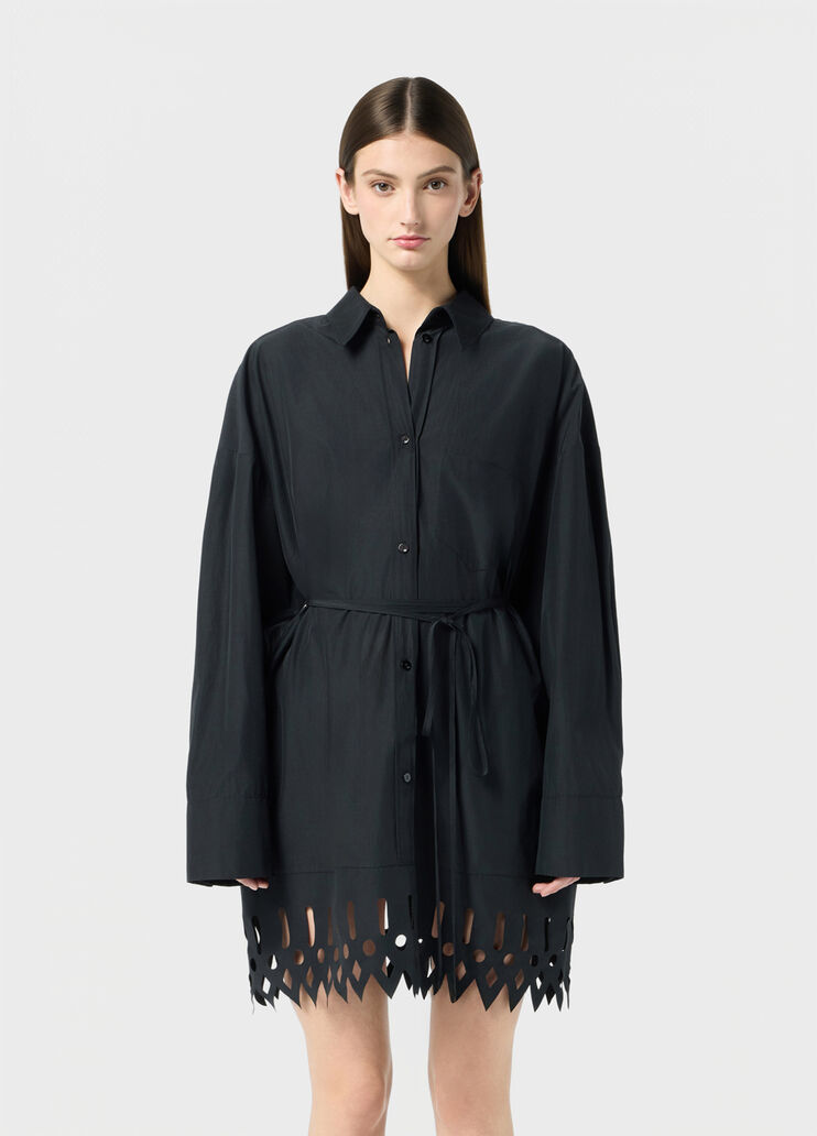 Taffeta shirt dress with openwork embroidery  Blumarine - medium