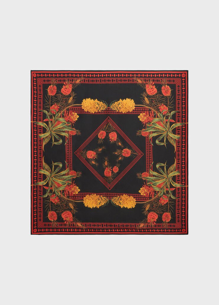 Viscose twill foulard with logo print  Blumarine - medium