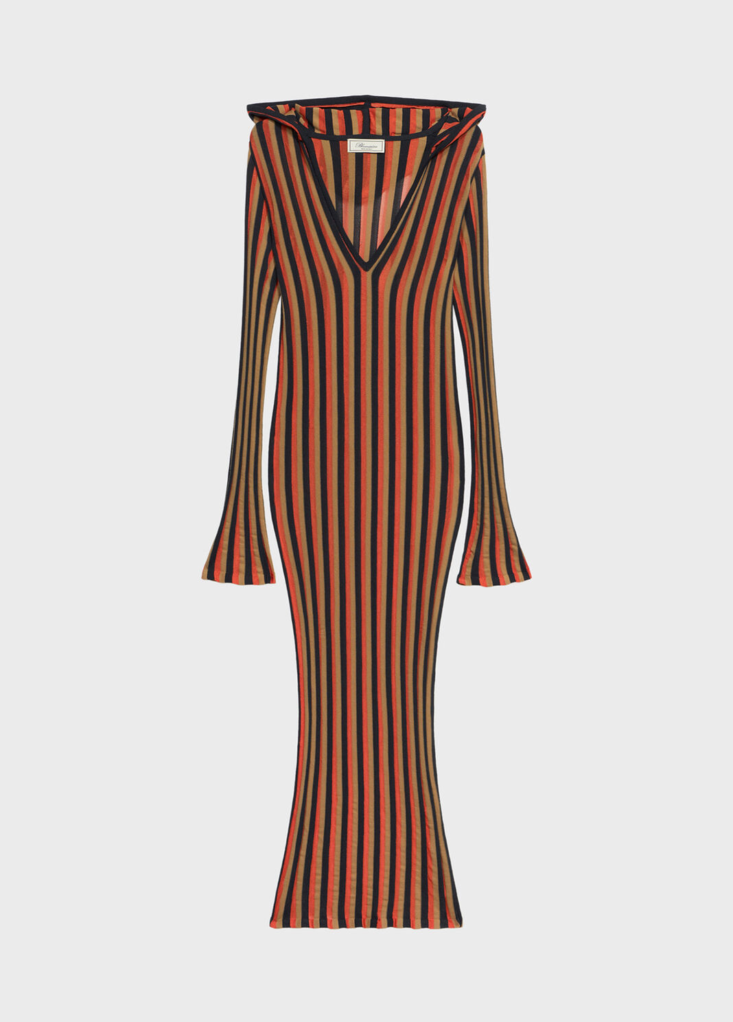 Long striped knit dress with hood  Blumarine - large image number 4