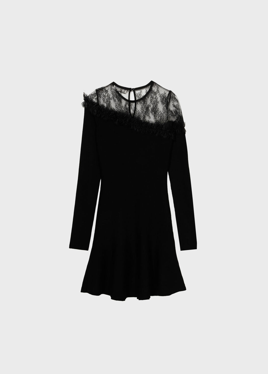 Wool dress with tulle yoke  Blumarine - large image number 5