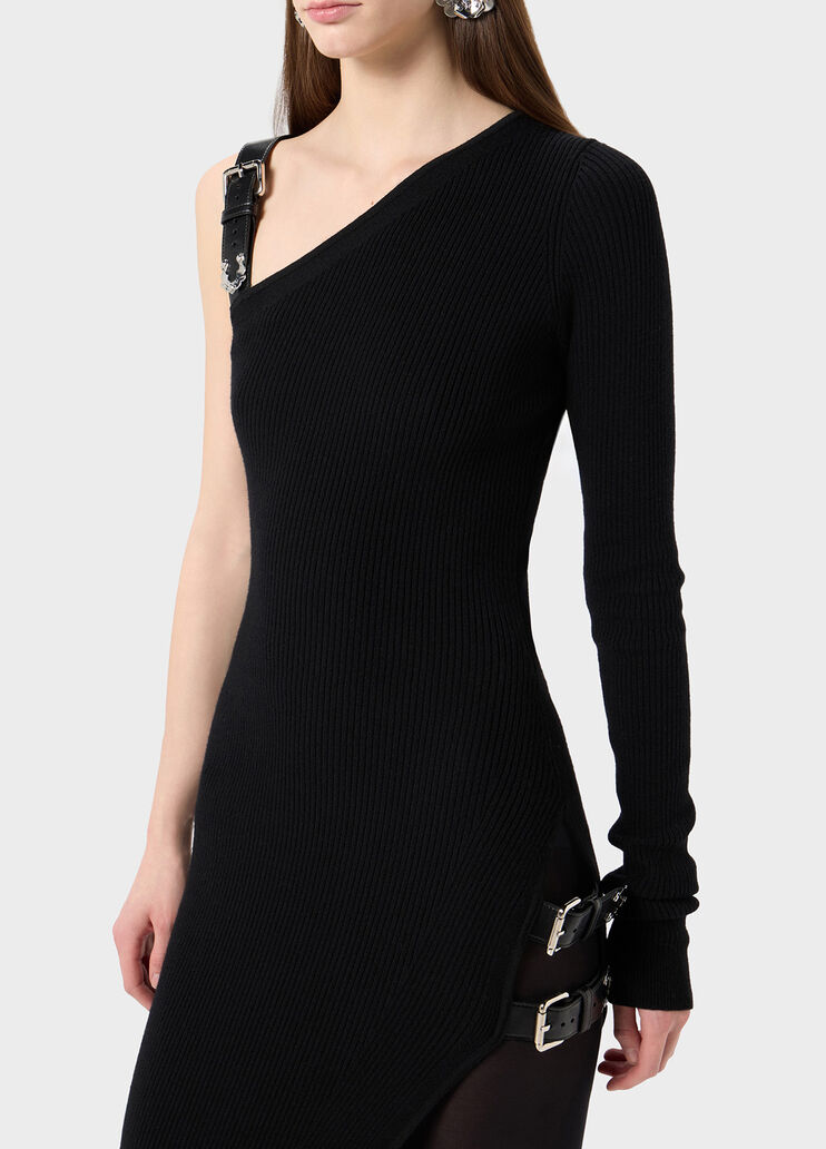 One-shoulder dress with straps  Blumarine - large image number 2