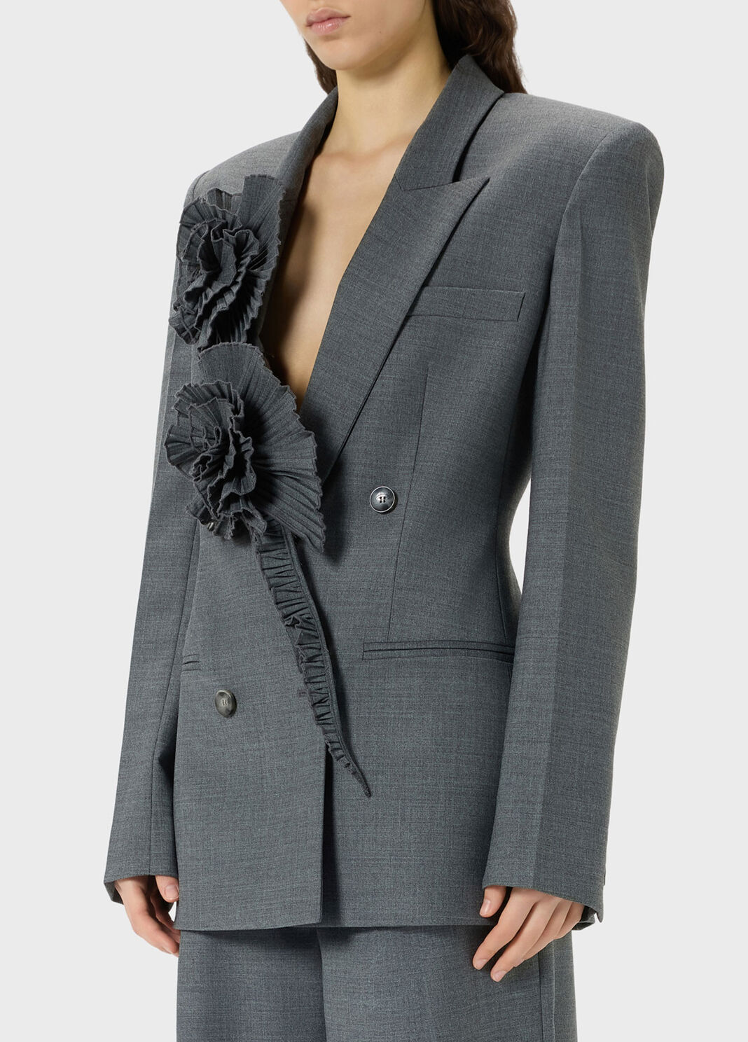 Tailored jacket with 3D pleated roses  Blumarine - large image number 2