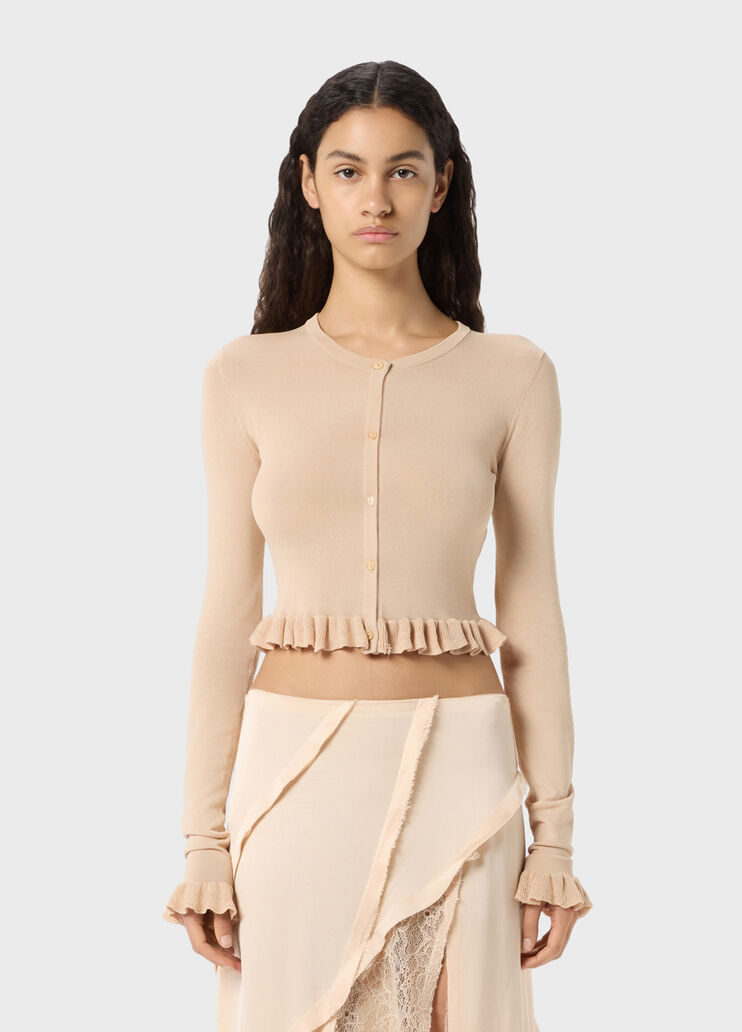 Cropped cardigan with ruffles  Blumarine - medium