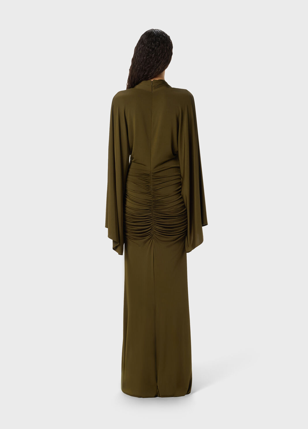 Long shiny jersey dress with applied rose  Blumarine - large image number 1