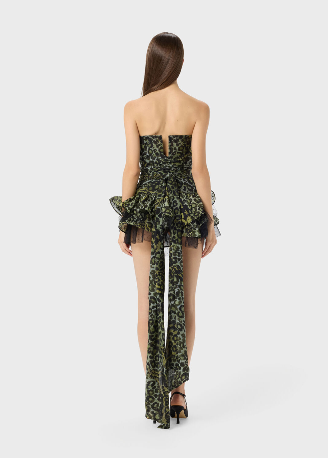 Bustier en georgette imprim&eacute;e avec &eacute;tole  Blumarine - large image number 1