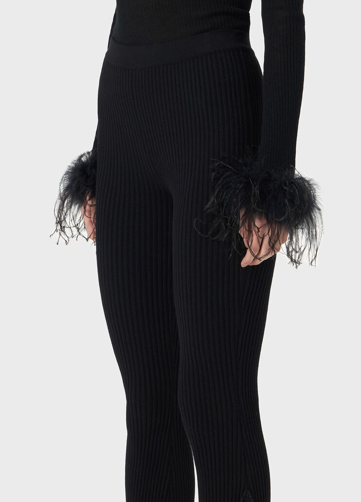 Knit pants with lace ruffles  Blumarine - large image number 2