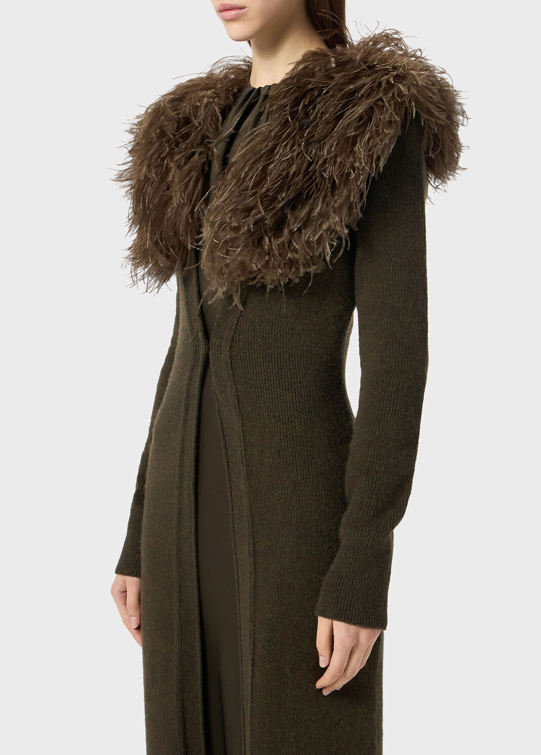 Cardigan lungo con collo in pelliccia  Blumarine - large image number 2