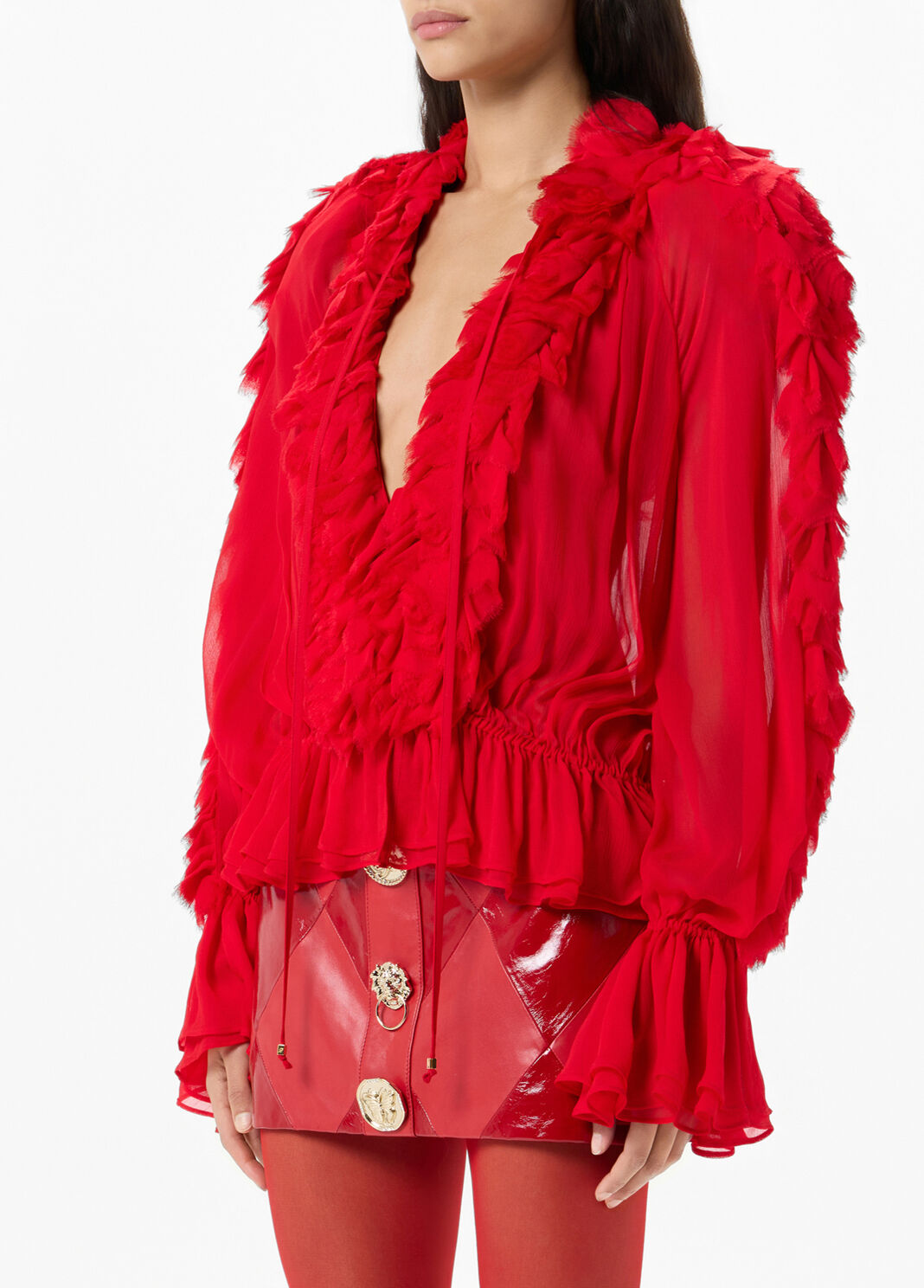 Chiffon shirt with flounce and ruffles  Blumarine - large image number 2