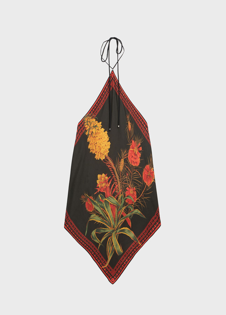 Printed twill scarf top  Blumarine - medium