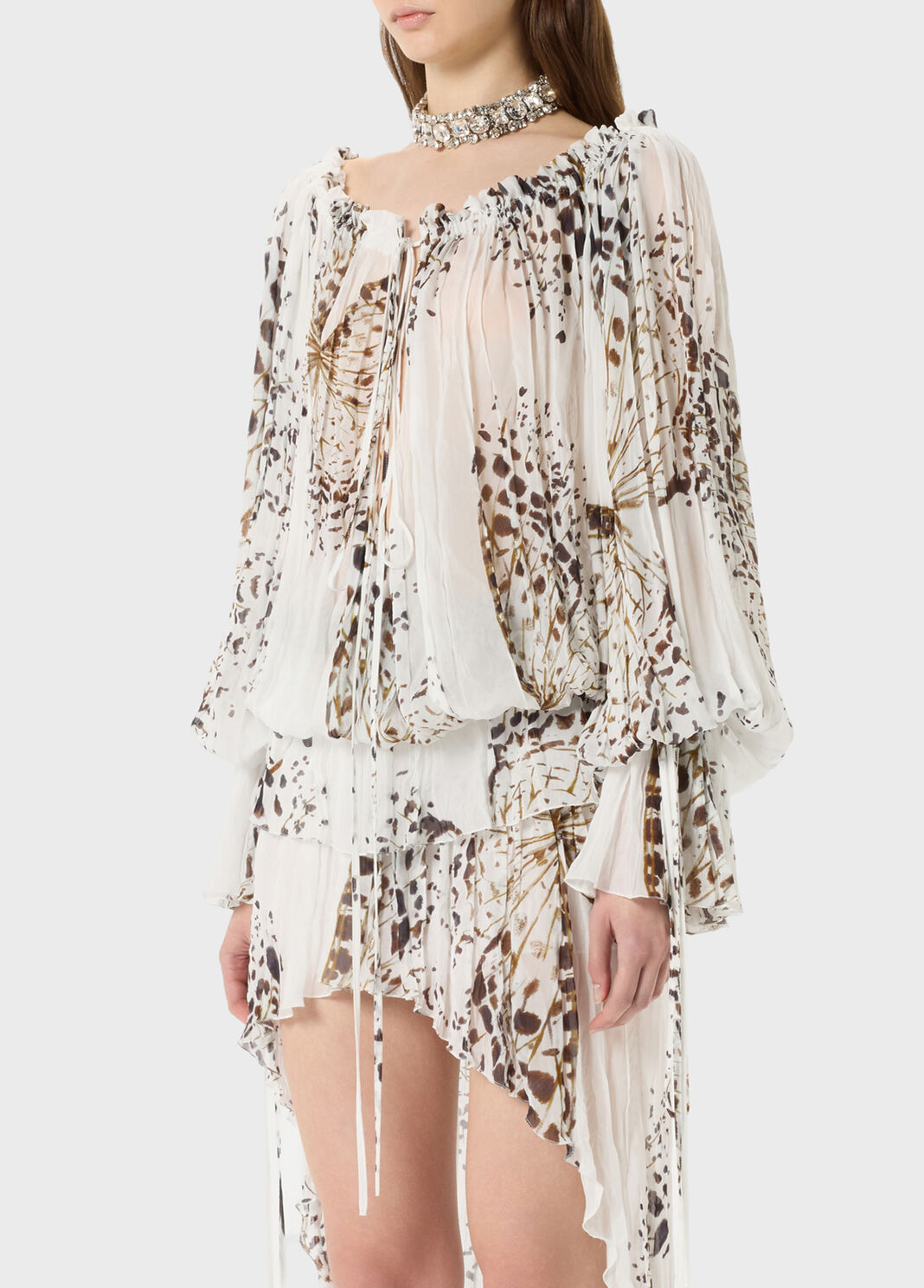 Blusa in georgette pliss&eacute; a stampa  Blumarine - large image number 2