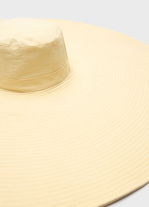 Beige Canvas hat with turn-up cuff - Blumarine US display picture 3