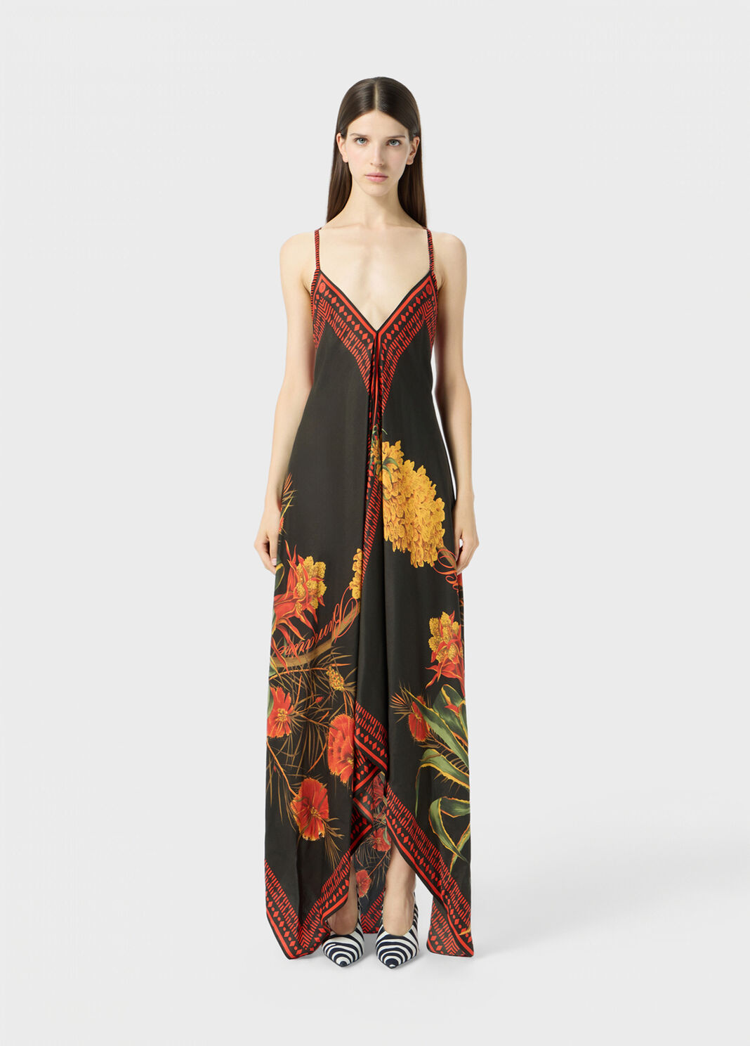 Long printed twill dress  Blumarine - large image number 0