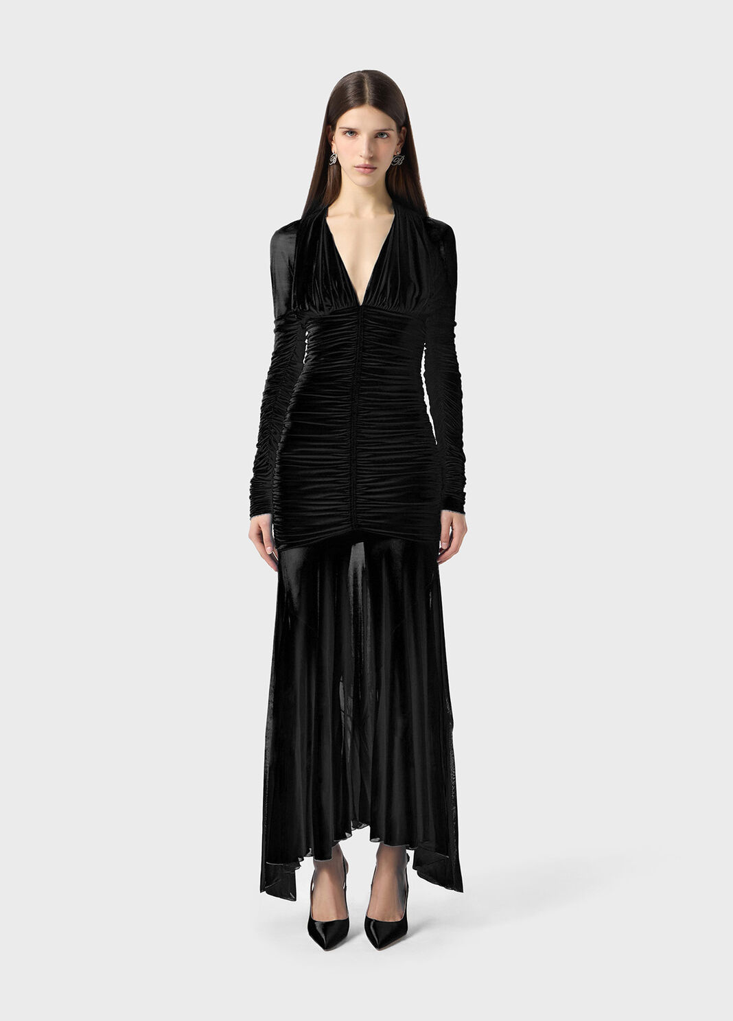 Robe midi en jersey &agrave; fronces  Blumarine - large image number 0