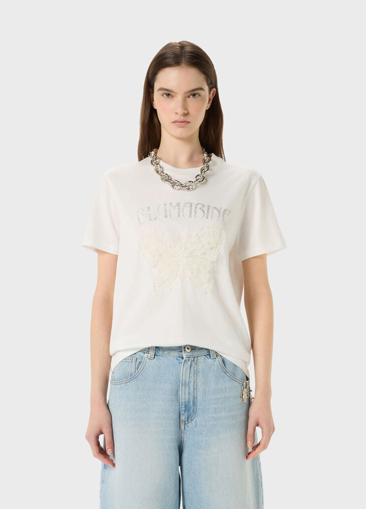 Camiseta de jersey con bordado  Blumarine - medium