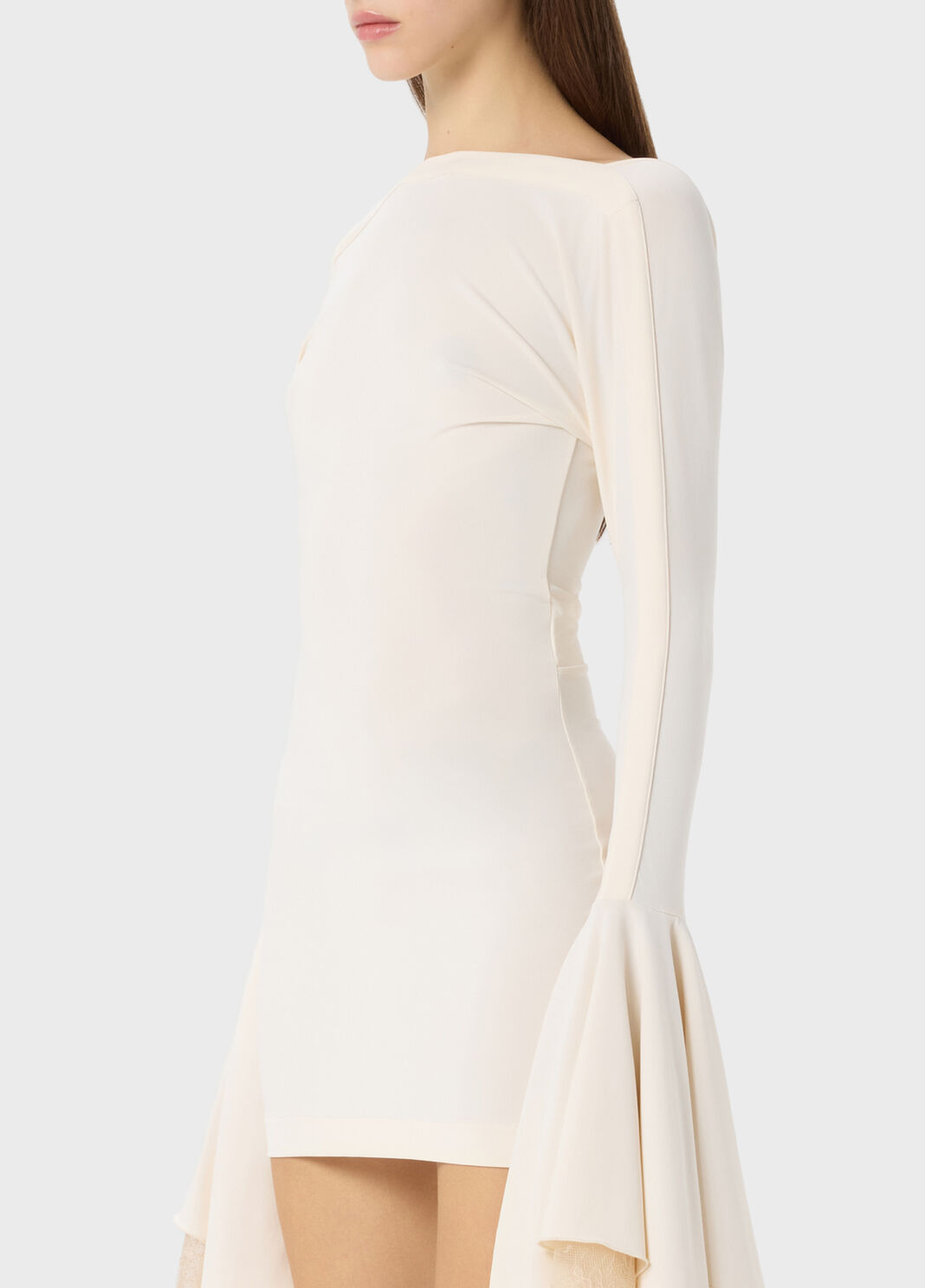 Short jersey dress with lace ruffles  Blumarine - large image number 2