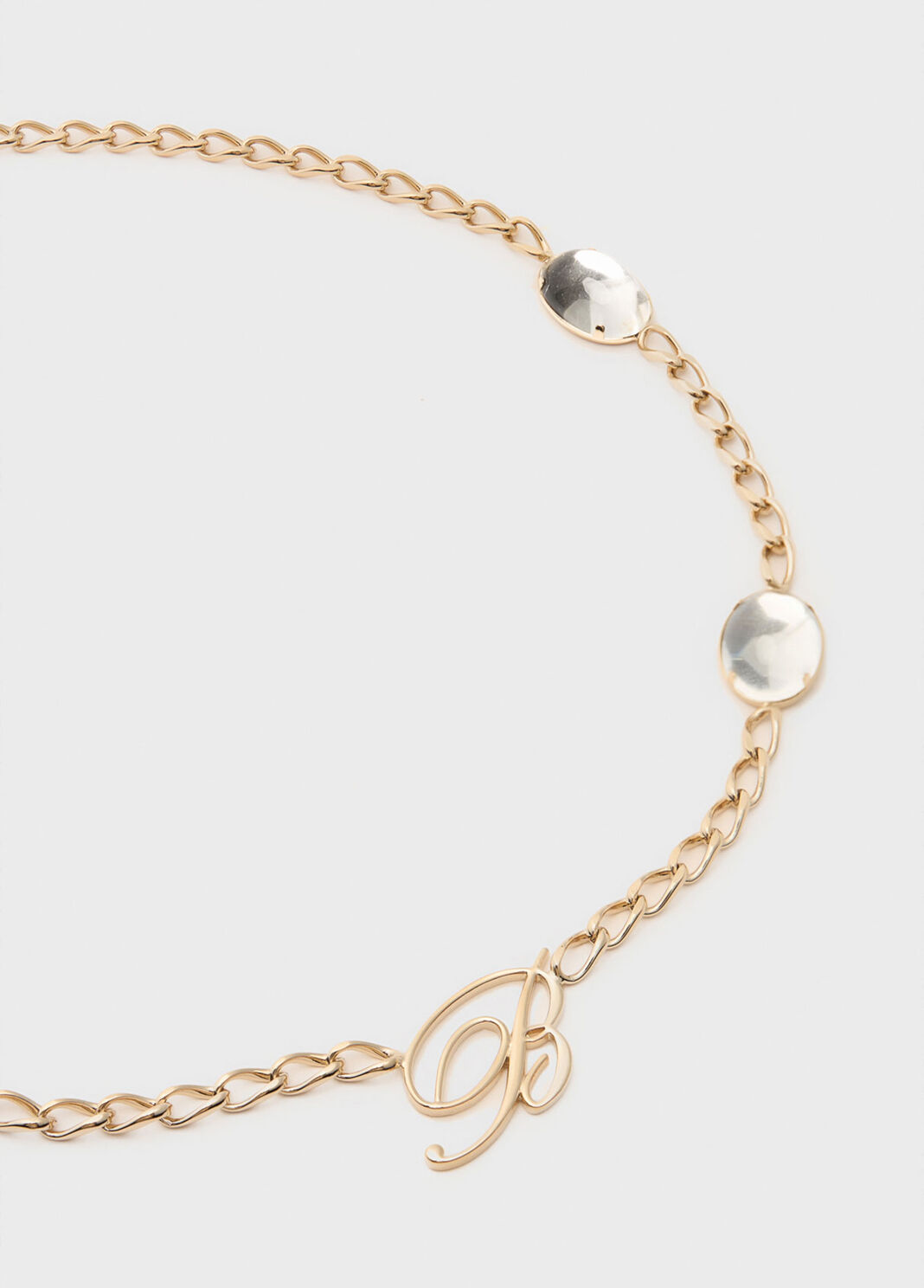 Brass necklace with gemstones and B monogram  Blumarine - large image number 2